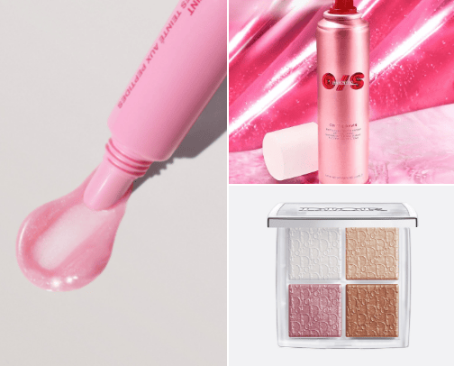 hailey bieber sugar plum fairy makeup products 💞🧚‍♀️ cover photo collage