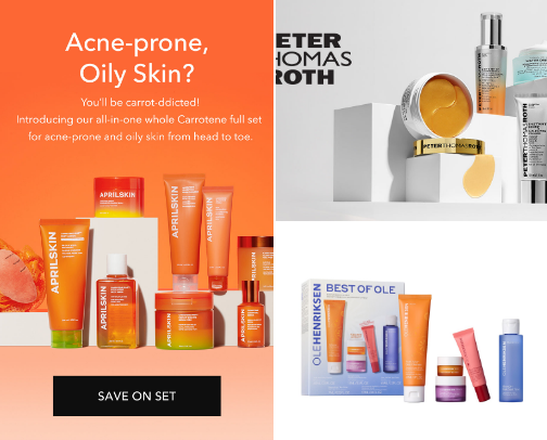 Skin care, lip care cover photo collage