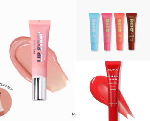 Lip peptides & lip balms (rhode dupes) cover photo collage