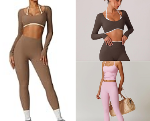 Atheleisure essentials | pilates, yoga, gym wear outfits and more ! cover photo collage