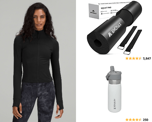 my gym essentials 🏋️‍♀️ cover photo collage