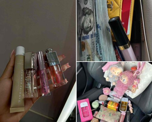 What’s in my purse👛🎀 cover photo collage