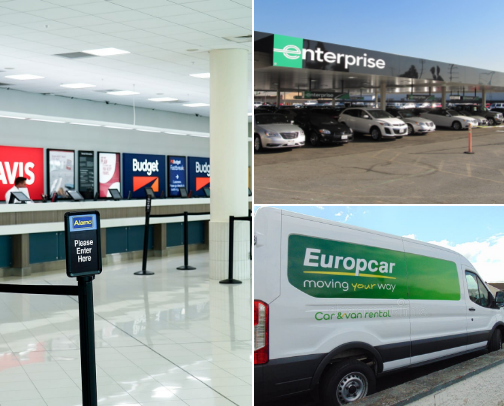 Websites you can use to rent a car in the UK cover photo collage