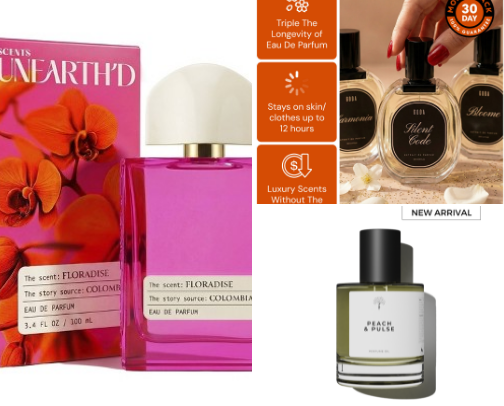 Captivating, Enticing, Intriguing and Irresistible Perfumes/Scents cover photo collage