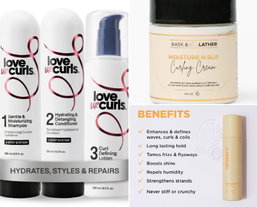 Best curly hair products cover photo collage