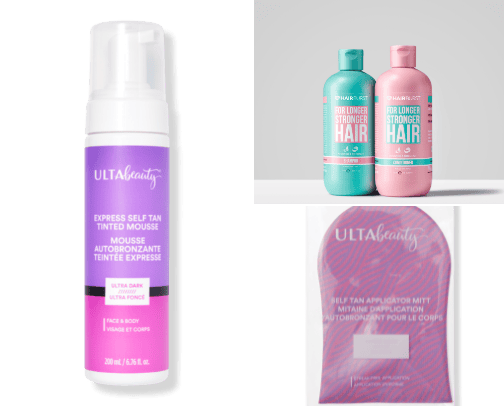 Hair Care, Self Tanning, Eyelashes, & More cover photo collage