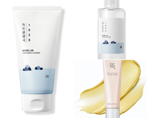Korean skincare dry skin evening routine cover photo collage