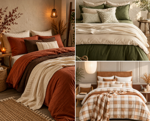 Fall Beddings Color Combos cover photo collage