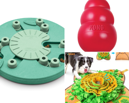 Things That Made My Dog Happier, Calmer & Way Less Bored cover photo collage