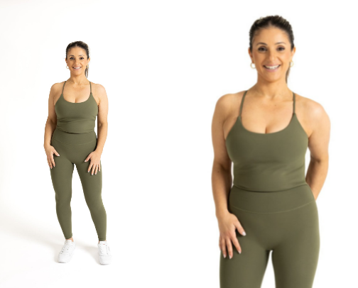 Petite activewear cover photo collage