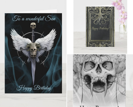 Awesome Gothic T-shirts, Birthday cards and Gift Ideas cover photo collage