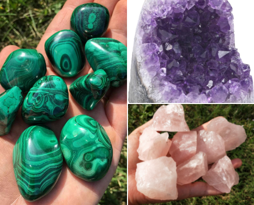 Earth Crystals & Sacred Space Treasures: Mineral Energy for the Soul cover photo collage