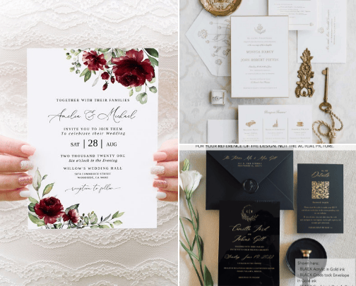Wedding Invitation  cover photo collage