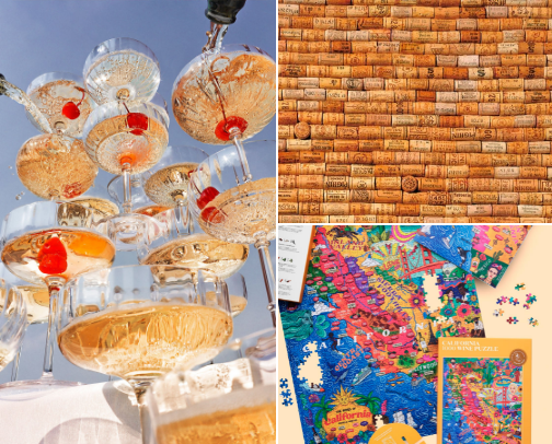 Wine Themed Puzzles for Wine & Puzzle Lovers cover photo collage