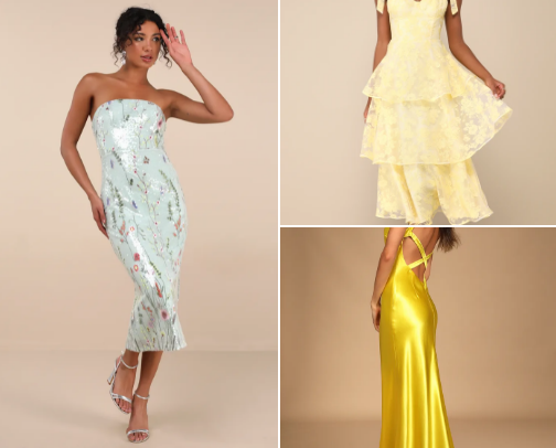 Cute summer wedding guest dresses ✨️ cover photo collage