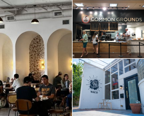 Favorite Coffee Shops in Waco, TX cover photo collage