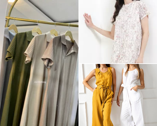 Fashionable Women’s Lounge Dresses ,Perfect for Relaxing at Home cover photo collage