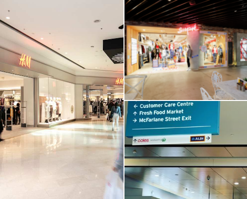 Clothing stores cover photo collage