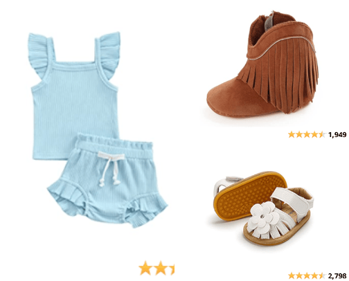 Baby Girl Clothing Items I Love cover photo collage