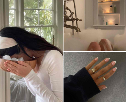 clean girl starter pack ☁️ cover photo collage