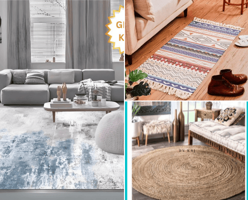 Recommended carpet ideas to complete the room decoration. cover photo collage