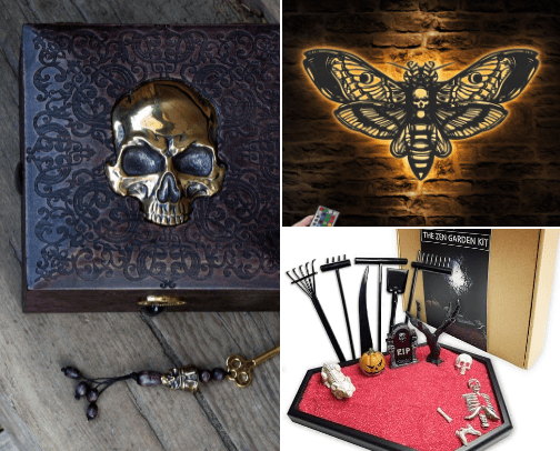 Gothic Gifts for Lovers of the Dark and the Macabre 🎁💀🦋🎃👁️🔮🗡️🗝️ cover photo collage