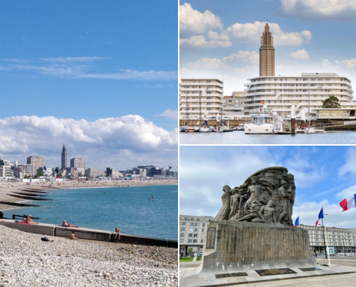 A hotel I’d happily choose for this trip, Concrete Architecture, Gardens, Sea Air & Slow Walks Le Havre, France cover photo collage