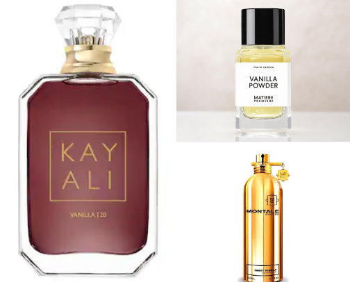 Vanilla perfume cover photo collage