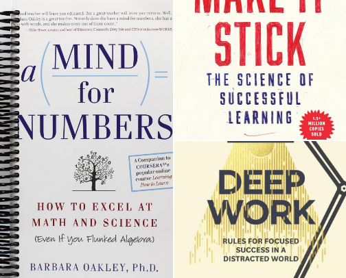 A Mind for Numbers: How to Excel at Math and Science (Even If You Flunked Algebra) resources cover photo collage