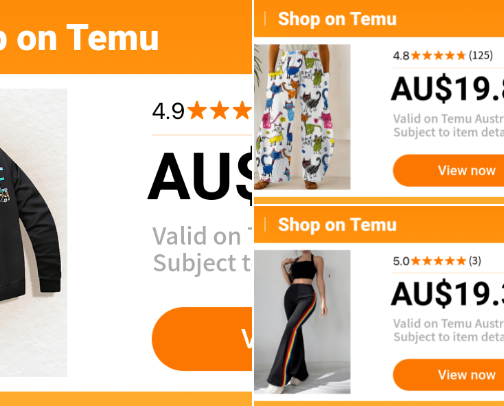 Temu clothes cover photo collage