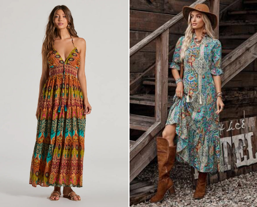 My go to bohemian summer outfits cover photo collage