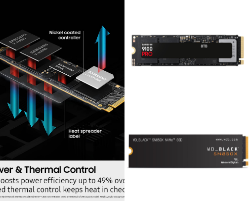 Computer SSDs cover photo collage