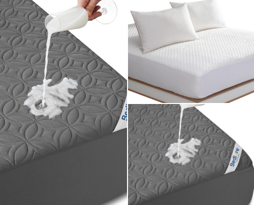 AMAZON Waterproof Mattress Protector cover photo collage