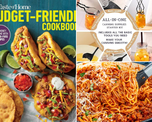 Budget Kitchen Recipes & Gadgets cover photo collage