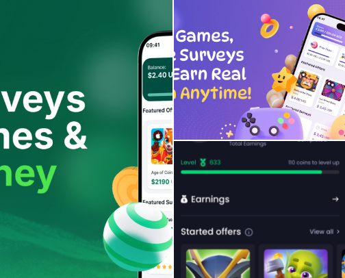 Getting paid to play games do surveys? Here I’ll share all of my free money making, saving, or helpful lifestyle apps, and websites.   
Help your money go a bit further! cover photo collage