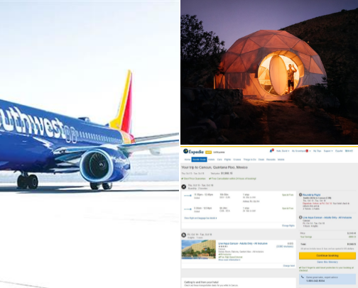 Travel companies cover photo collage