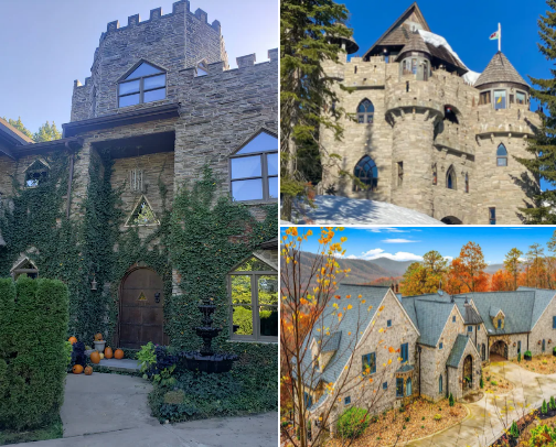 Rentable Castles in the US - Fabulous Castle Style Homes on VRBO cover photo collage