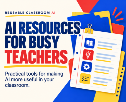 AI Resources for Busy Teachers cover photo collage
