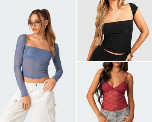 Going out tops/bodysuits cover photo collage