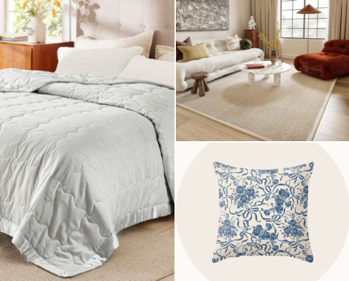 Cozy bedroom essentials cover photo collage