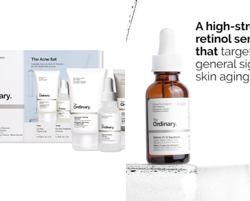 The ordinary set for Acne cover photo collage
