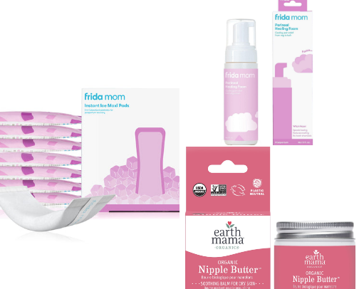 The Postpartum Survival Kit: Things You’ll Be SO Glad You Bought cover photo collage