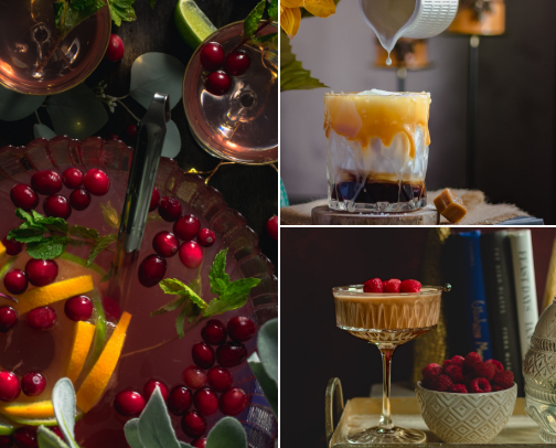 Holiday Cocktail Recipes cover photo collage