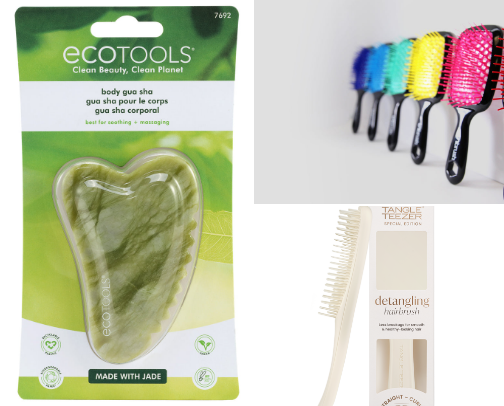 Essential tools for body, face, and hair. cover photo collage