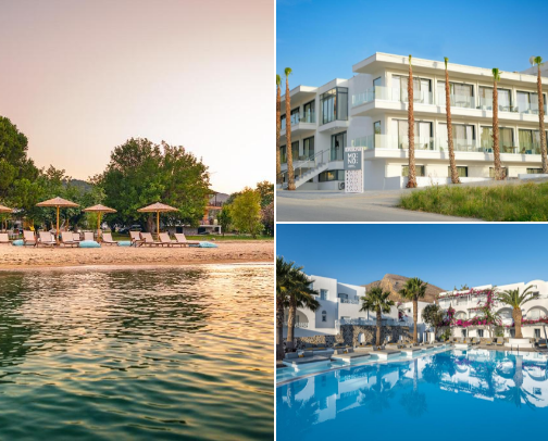 The best apartments, hotels and villas in GREECE 👙🩴🏘️🏢 cover photo collage
