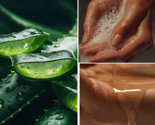 Natural Beauty Recs for acne prone skin cover photo collage