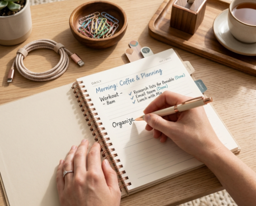 The Master Plan: Curated Organizers for Life & Business cover photo collage