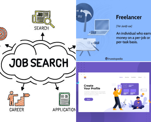 Online jobs without investment and experience 🧑‍💻 cover photo collage