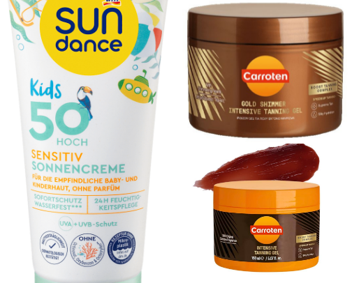 Tanning and spf recs cover photo collage