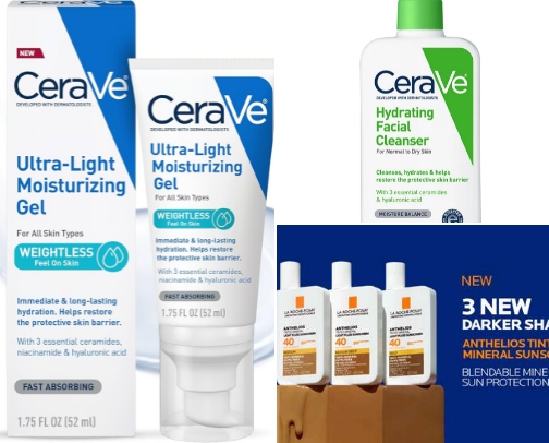 Skincare products I use (normal skin) cover photo collage